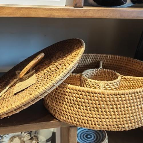 Wicker rattan storage box